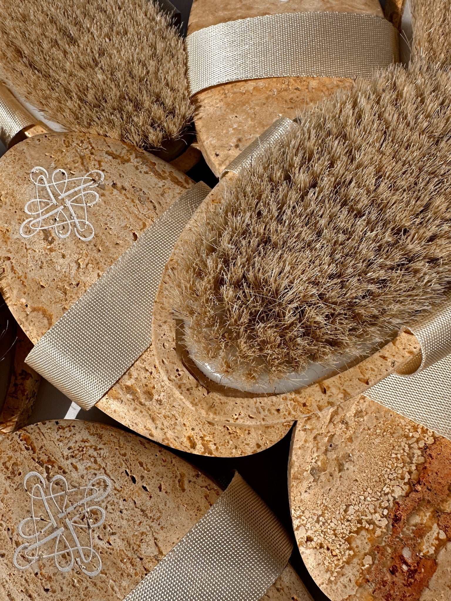Travertine Body Brush
