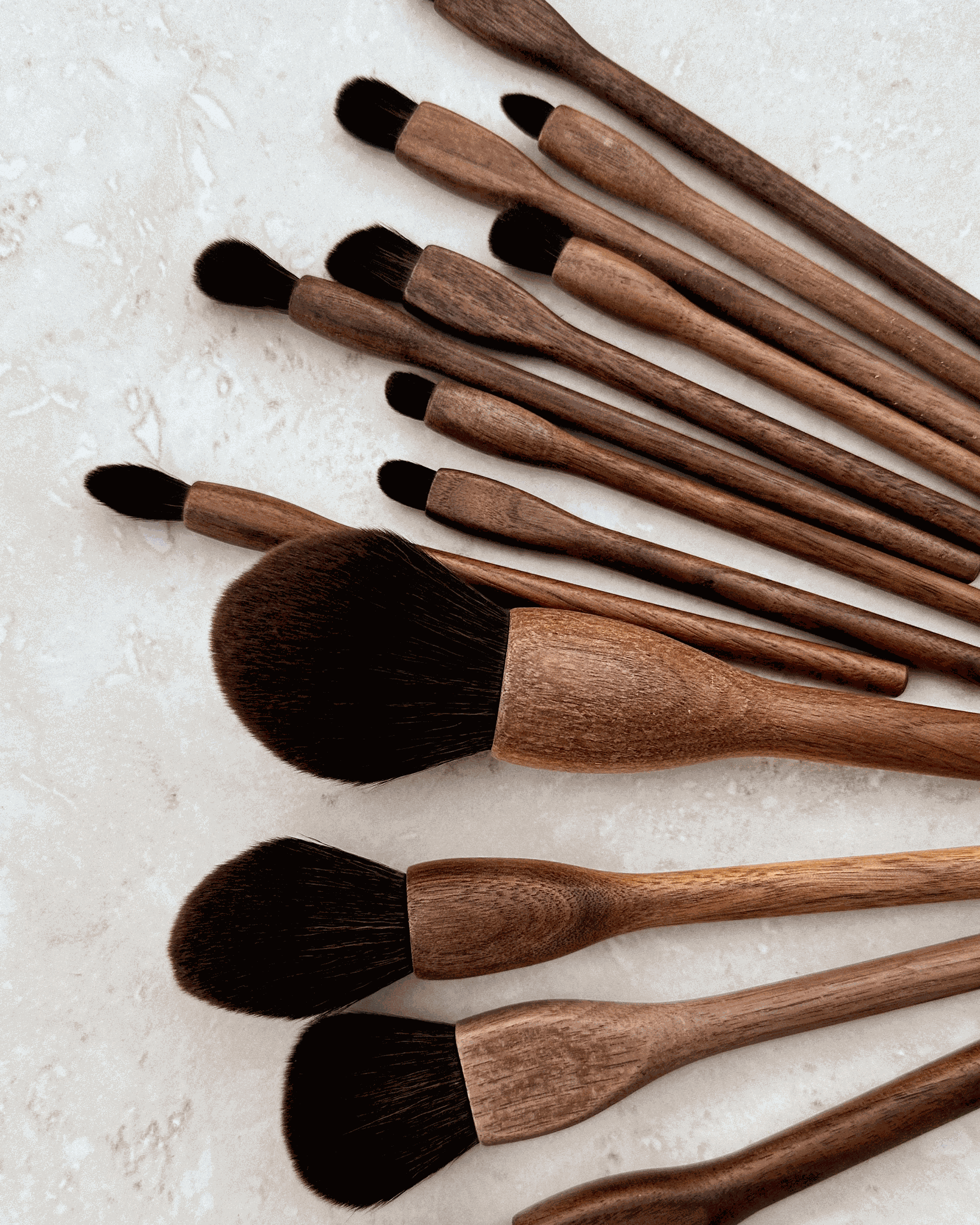 Black Walnut Makeup Brush Set - Anoki Beauty