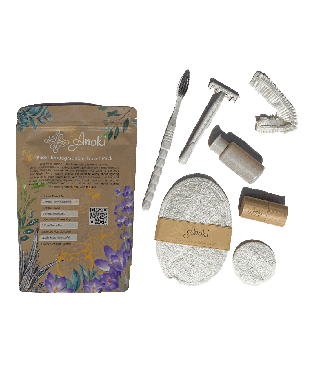 Biodegradable Travel Pack - Anoki Beauty