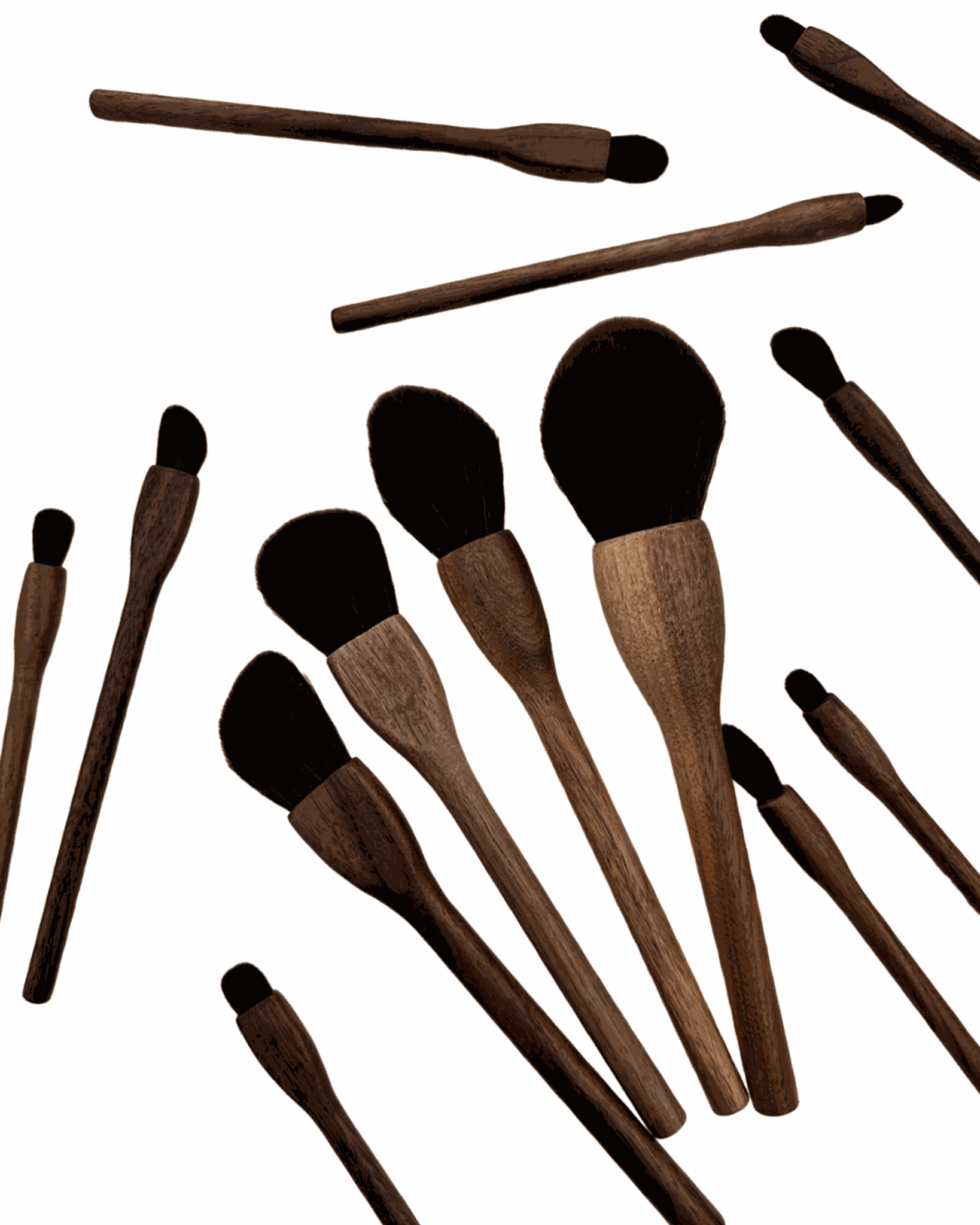 Black Walnut Makeup Brush Set - Anoki Beauty