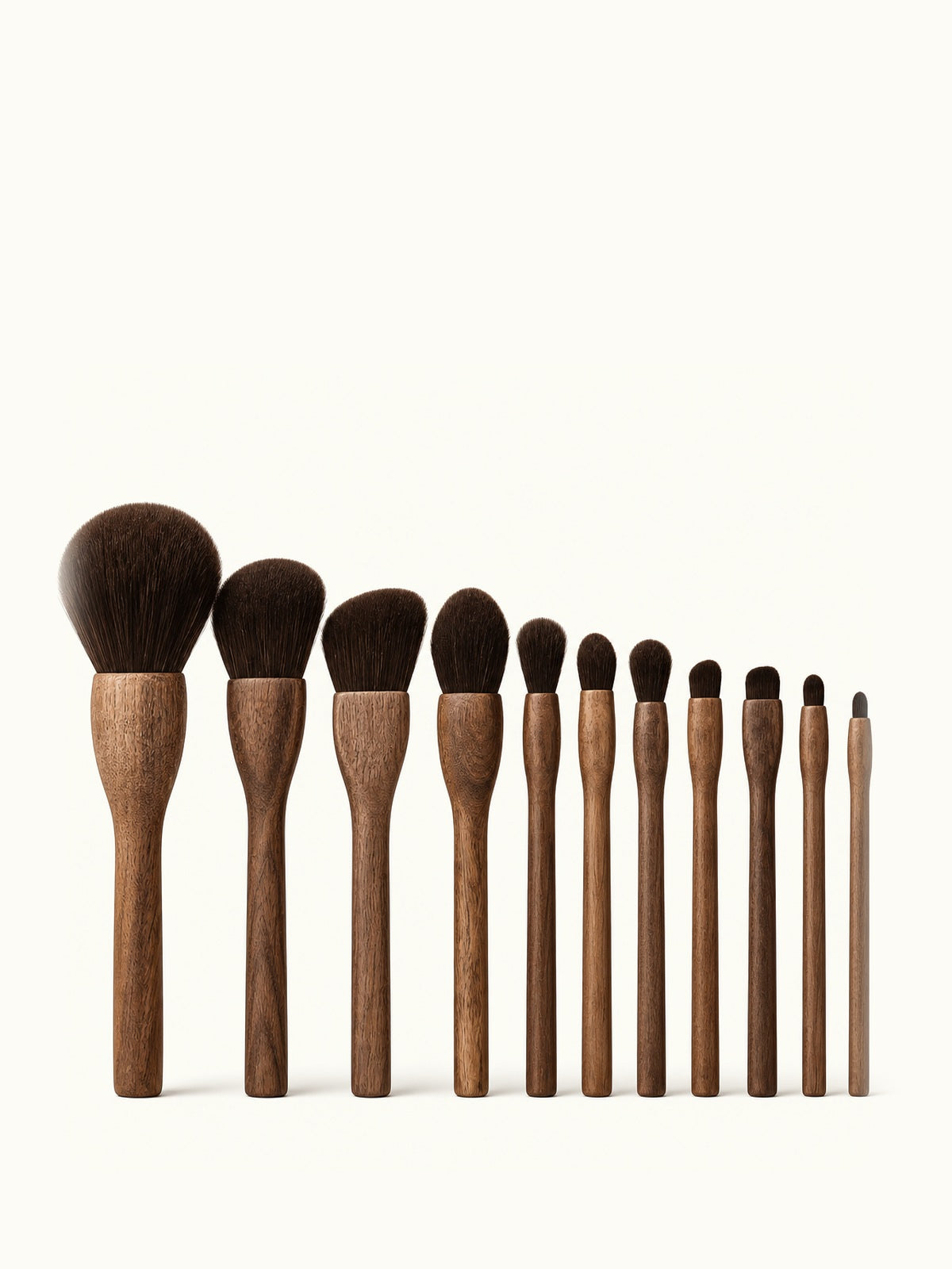 Black Walnut Makeup Brush Set by Anoki